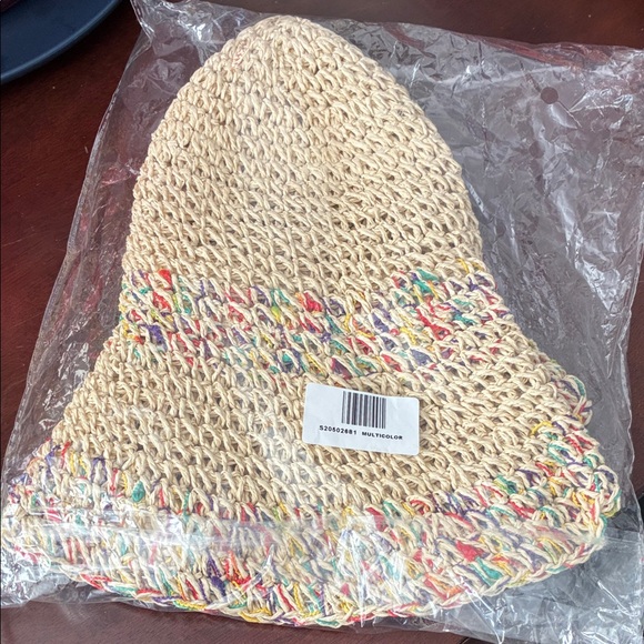 Colorful Straw Bucket Hat - Picture 2 of 3